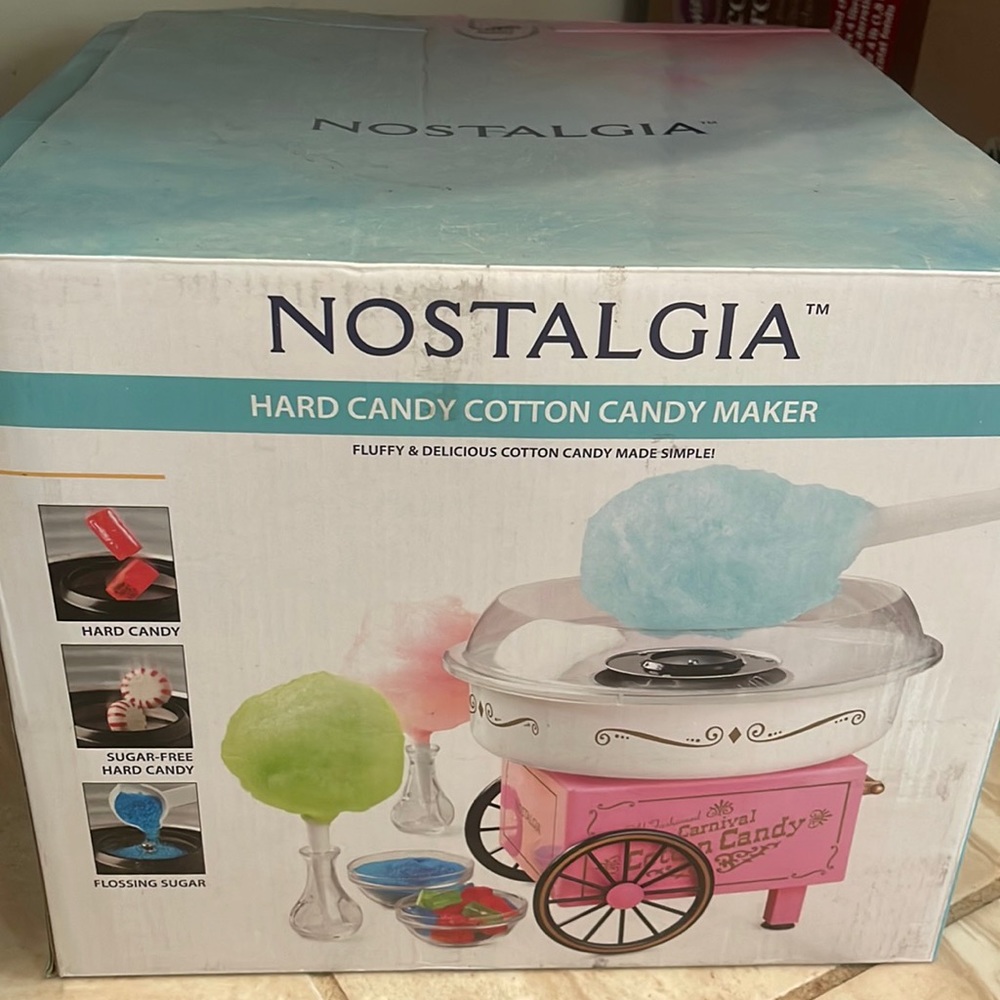 Nostalgia cotton candy maker  in box used twice
